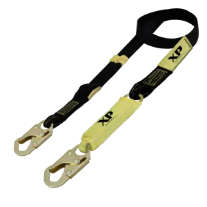 ESLINGA SENCILLA REGULABLE EN KEVLAR/NOMEX CON ABSORBEDOR DE ENERGIA Y GANCHOS METALICOS 300SR-ASOL-2P