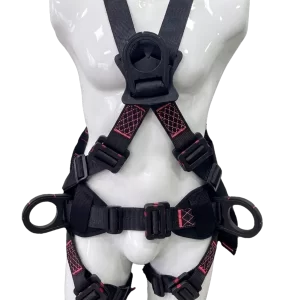 Arnés XP 4 argollas dieléctrico Powerlim PRO con protector lumbar en X 404-PL-XF4